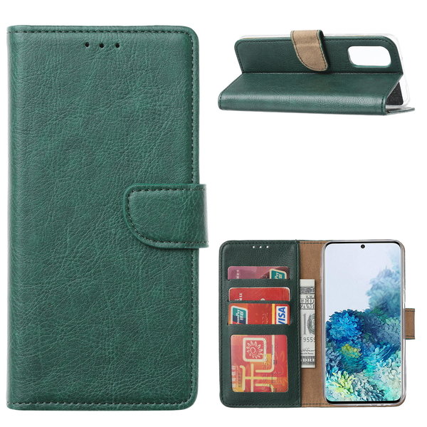 Ntech Hoesje Geschikt Voor Samsung Galaxy S20 FE Hoesje Geschikt Voor Samsung Galaxy S20 FE Bookcase / Wallet case - Groen