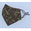 Merkloos Mondkapje wasbaar - herbruikbaar katoens - 3 stuks - Mannen - Zwart - Camouflage - Rits