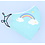 Merkloos Mondkapje wasbaar - herbruikbaar katoens - 3 stuks -  - Unicornprint - Regenboog
