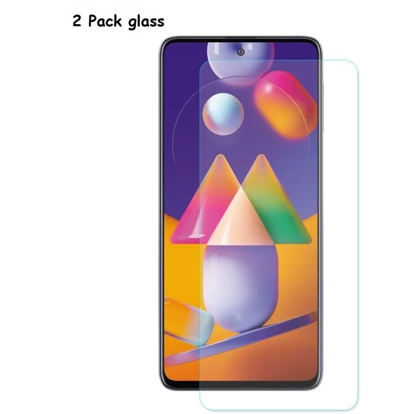 Ntech Geschikt voor Samsung Galaxy M31S / A51 / A51 5G Screen Protector / Tempered glass 2 Pack