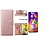 Ntech Hoesje Geschikt Voor Samsung Galaxy M31S Boek Hoesje / Wallet cover - Rose Goud Met 2X glas Screenprotector