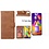 Ntech Hoesje Geschikt Voor Samsung Galaxy M31S Boek Hoesje / Wallet cover - Bruin Met 2X glas Screenprotector