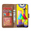 Ntech Hoesje Geschikt Voor Samsung Galaxy M31S Boek Hoesje / Wallet cover - Bruin Met 2X glas Screenprotector