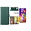 Ntech Hoesje Geschikt Voor Samsung Galaxy M31S Boek Hoesje / Wallet cover - Groen Met 2X glas Screenprotector