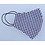 Merkloos Mondkapje wasbaar - herbruikbaar katoens - 3 stuks - Mannen - Zwart - Blauw geruit - Donkerblauw met print