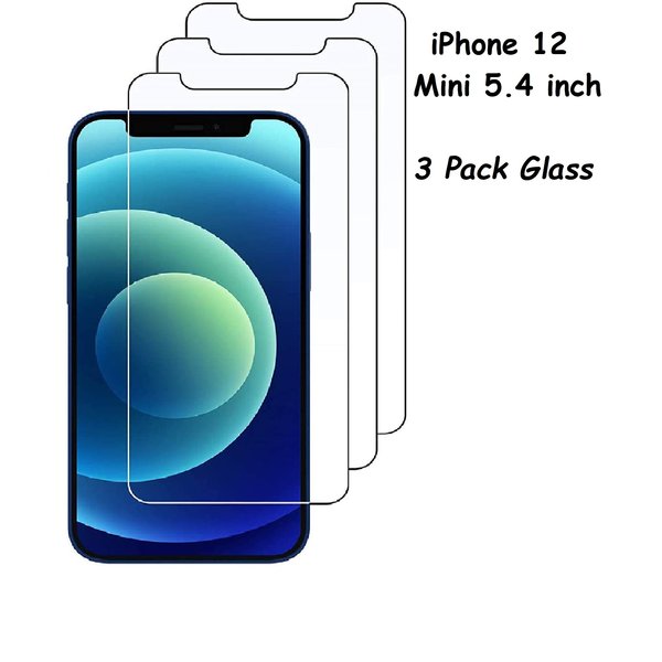 Ntech Screenprotector Geschikt voor 12 Mini Screenprotector 3 Stuks - Glazen / tempered glass