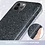 Ntech Hoesje Geschikt voor iPhone 12 Mini Hoesje - Glitter TPU Backcover - Zwart