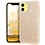 Ntech Hoesje Geschikt voor iPhone 12 Mini Hoesje - Glitter TPU Backcover - Goud