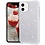 Ntech Hoesje Geschikt voor iPhone 12 Mini Hoesje - Glitter TPU Backcover - Zilver