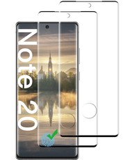 Ntech Samsung Galaxy Note 20 - 2 Pack tempered glass / Screenprotector Zwart