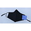 Merkloos Mondkapje wasbaar - verstelbaar - 100% Katoen met Neusbeugel en Filter - zwart
