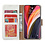 Ntech Hoesje Geschikt voor iPhone 12 / 12 Pro hoesje - bookcase / wallet cover portemonnee Bookcase hoes Wit + 2x tempered glass / Screenprotector