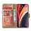 Ntech Hoesje Geschikt voor iPhone 12 Mini hoesje - bookcase / wallet cover portemonnee Bookcase Goud + 2x tempered glass / Screenprotector