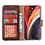 Ntech Hoesje Geschikt voor iPhone 12 Mini hoesje - bookcase / wallet cover portemonnee Bookcase Bordeaux + 2x tempered glass / Screenprotector