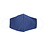 Merkloos Mondkapje wasbaar - verstelbaar - 100% Katoen met Filter - Blauw