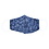 Merkloos Mondkapje wasbaar - verstelbaar - 100% Katoen met Filter - Blauw met bladeren