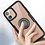 Ntech Hoesje Geschikt voor iPhone 12 Pro Max (6.7) Luxe hoesje Backcover case - Metalen Ring houder - Zwart