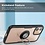 Ntech Hoesje Geschikt voor iPhone 12 Pro Max (6.7) Luxe hoesje Backcover case - Metalen Ring houder - Zwart