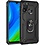 Ntech Huawei P smart 2020 Hoesje Ring Houder Armor backcover + 2x Screenprotector - Zwart