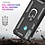 Ntech Huawei P smart 2020 Hoesje Ring Houder Armor backcover + 2x Screenprotector - Zwart