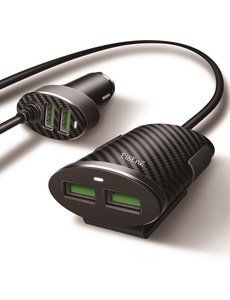 Eisenz Eisenz Road C502 Car charger 12V 4 USB poorten - autolader - achterbank oplader Auto USB 2.1A