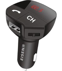 Eisenz Eisenz EZ365 FM Transmitter Bluetooth - Draadloze Carkit - USB Poort - Handsfree Bellen via auto speaker - Voor Alle Telefoons - FM Transmitter Auto
