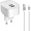 Eisenz Eisenz A201 Geschikt voor iPhone oplader met Lightning naar USB Kabel - Geschikt Voor iPad Lader - Stekker - 1M - 2.4A - Wit