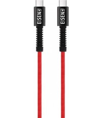 Eisenz Eisenz LC91 Power Delivery PD USB-C naar Type-C 3A Ultrasnelle oplaadkabel en data kabel 1M - rood