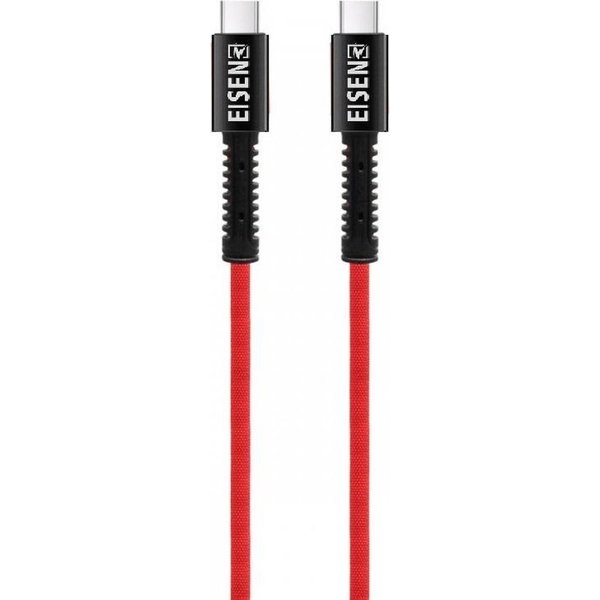 Eisenz Eisenz LC91 Power Delivery PD USB-C naar Type-C 3A Ultrasnelle oplaadkabel en data kabel 1M - rood