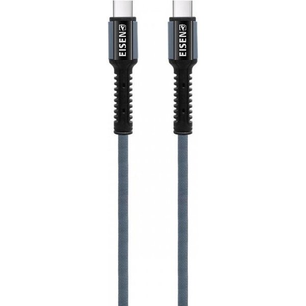 Eisenz Eisenz LC91 Power Delivery PD USB-C naar Type-C 3A Ultrasnelle oplaadkabel en data kabel 1M - zwart