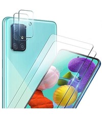 Ntech Samsung Galaxy A41 2 stuks tempered glass - Samsung Galaxy A41 camera Lens screenprotector - 4 stuks