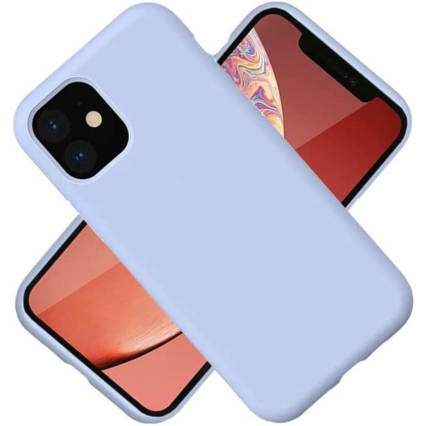 Ntech Hoesje Geschikt voor iPhone 12 / 12 Pro - Nano Liquid siliconen Backcover - Licht Blauw