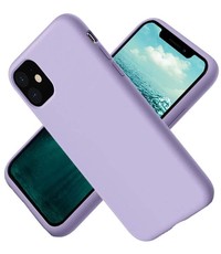 Ntech Hoesje iPhone 12 / 12 Pro Nano Liquid siliconen Backcover Lila