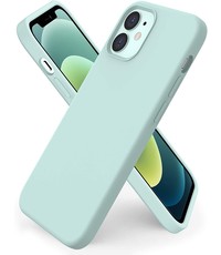 Ntech Hoesje iPhone 12 / 12 Pro Nano Liquid siliconen Backcover Mint Groen