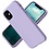 Ntech Hoesje Geschikt voor iPhone 12 / 12 Pro hoesje - Soft Nano siliconen Gel Rubber backcover Lila met 1X Glazen screenprotector