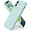Ntech Hoesje Geschikt voor iPhone 12 / 12 Pro hoesje - Soft Nano siliconen Gel Rubber backcover Mint Groen met 1X Glazen screenprotector