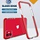 Ntech Hoesje Geschikt voor iPhone 12 / 12 Pro Hoesje - Transparant Anti Shock backcover met Bumper Rood