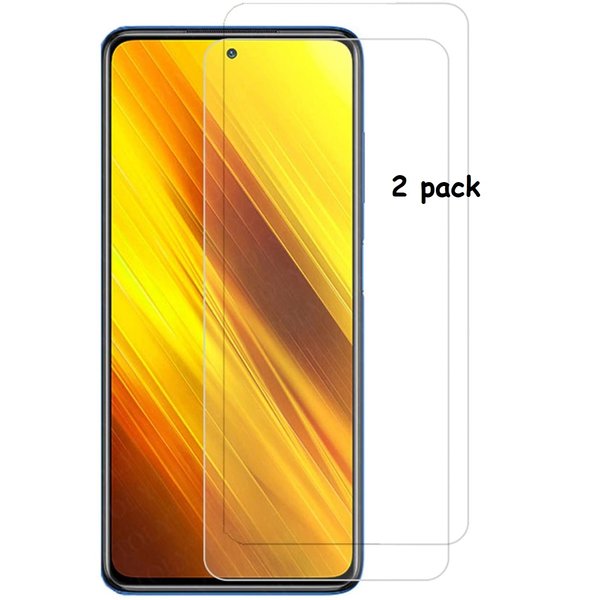 Ntech Screenprotector geschikt voor Xiaomi Poco X3 Screenprotector / Glazen tempered glass 2pack