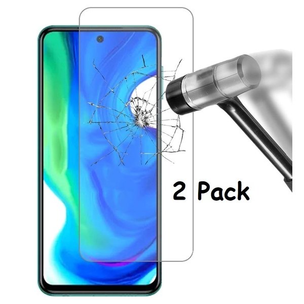 Ntech Screenprotector geschikt voor Xiaomi Poco M2 Screen Protector, Xiaomi Poco M2 Tempered Glass Screen Protector 2 pack