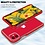 Ntech Hoesje Geschikt voor iPhone 12 Pro Max Hoesje Transparant Anti Shock - backcover met Bumper Rood