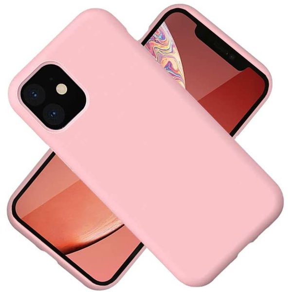 Ntech Nano Hoesje siliconen Backcover - Soft TPU case  Geschikt voor iPhone 12 Pro Max (6.7 inch) - Lich Rose