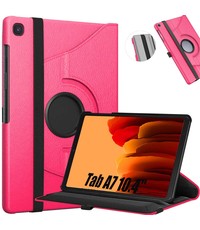 Ntech Samsung Galaxy Tab A7 360 draaibare Hoesje Pink