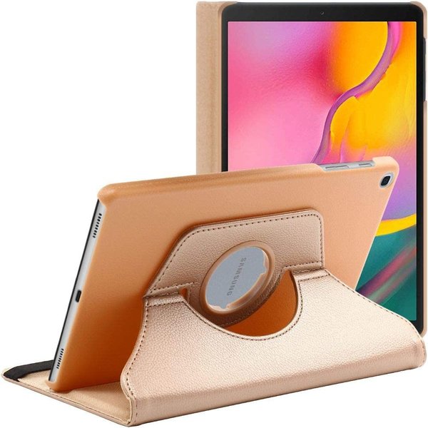 Ntech Hoes Geschikt voor Samsung Galaxy Tab A7 Hoes - 10.4 inch - (2020/2022) - bookcase draaibaar - Goud