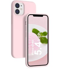 Ntech iPhone 12 Mini Hoesje Nano siliconen Licht Roze