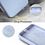 Ntech Hoesje Geschikt voor iPhone 12 Mini Hoesje - Nano siliconen Backcover - Soft TPU case met microvezel - Licht Blauw