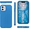 Ntech Hoesje Geschikt voor iPhone 12 Mini Hoesje - Nano siliconen Backcover - Soft TPU case met microvezel - Turquoise