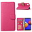 Ntech Hoesje Geschikt Voor Samsung Galaxy A01 Core Hoesje  book case met Pasjeshouder - Pink