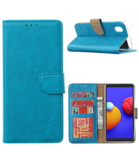 Ntech Samsung Galaxy A01 Core Hoesje - Samsung Galaxy A01 Core book case met Pasjeshouder - Blauw