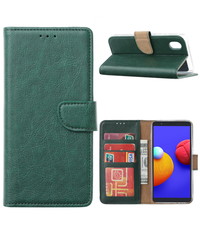 Ntech Samsung Galaxy A01 Core Hoesje - Samsung Galaxy A01 Core book case met Pasjeshouder - Groen