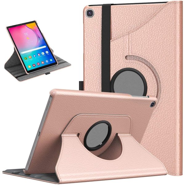 Ntech Hoesje Geschikt Voor Samsung Galaxy tab s6 lite 2024 hoes Rose Goud Draaibare Hoesje Case Cover tablethoes - Tab s6 lite hoes 2020 / 2022 360 Hoes bookcase